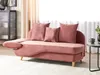 BELIANI Chaiselongue Linksseitig Rosa Samtstoff mit Produktbild-Vorschau 3
