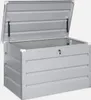 Baule da giardino in metallo, 285L, Grigio alluminio Anteprima dell’immagine prodotto 2