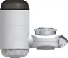 A white kitchen faucet water heater and purifier with a faceted black top. Produktbild-Vorschau