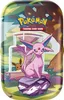 A Pokemon trading card game mini tin box featuring Espeon and Eevee. Voir les images du produit