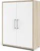 Prisme Aktenschrank mit 2 Türen Eiche Nachbildung, weiss Produktbild-Vorschau 1