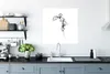MuchoWow® Poster Pflanze - Linienkunst - Weiß 75x75 cm - Produktbild-Vorschau 3