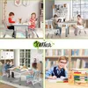 XMTECH 60 × 60 cm detský stôl s 2 stoličkami detská sedacia Náhľad obrázku produktu 7