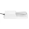 A white sustain pedal for a piano or keyboard, shown from a side view on a white background. Podgląd zdjęcia produktu