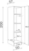 Geschirrschrank - 50 cm breit - Anthrazit San Remo Eiche – Produktbild-Vorschau 5