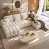 VASAGLE Modulares Sofa Set, Chenille, Weiß, 6-Sitzer Couch, Produktbild-Vorschau 2
