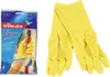 A package of Vileda gloves next to a pair of yellow gloves. Anteprima dell’immagine prodotto