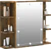 zrkadlová skrinka vidaXL s LED diódou Smoked Oak 70x16,5x60 Náhľad obrázku produktu 4