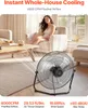 VEVOR Bodenventilator, 3 Gang, Windmaschine, 45 cm Produktbild-Vorschau 2