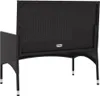 vidaXL Banc de jardin 2 places avec coussins noir Poly Voir les images du produit 5