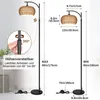 Dimmbare Stehlampe Wohnzimmer Rattan Stehlampe mit Produktbild-Vorschau 7