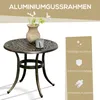 Gartentisch Beistelltisch rund wetterfest, Gussaluminium Produktbild-Vorschau 7