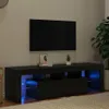 mobile TV vidaXL con luci LED effetto rovere nero Anteprima dell’immagine prodotto 3