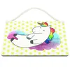 Mr. & Mrs. Panda holzbild Einhorn Wolke 7 DIN A4 - Weiß - Produktbild-Vorschau 3