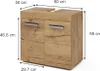 Vicco Waschbeckenunterschrank Luna, 60 x 56 cm, Eiche Produktbild-Vorschau 3