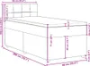 vidaXL Boxspringbett mit Matratze Hellgrau 90x200 cm Stoff Produktbild-Vorschau 8