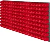 A wall-mounted storage system filled with red bins. Produktbild-Vorschau