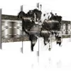 Vlies Leinwandbild - Metal World Map II 225x112.5 cm Karten Produktbild-Vorschau 2