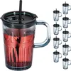 Set da 10 bicchieri Relaxdays, bicchieri con coperchio e Anteprima dell’immagine prodotto 1