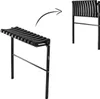 Klappbare Bank 68Cm Lang Schwarz Für Garten Zu Friedhof Produktbild-Vorschau 1