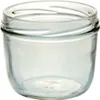 A clear glass jar with a threaded opening. Náhled obrázku produktu