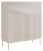 Selsey Linearis - Highboard mit 2 Türen, Klappfach und LED, Produktbild-Vorschau 1