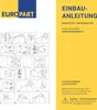 An instruction manual page with diagrams and text for installing a Europart flat hinge. Voir les images du produit