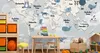 Muralo FOTOTAPETE für Kinder WELTKARTE Luftballons Produktbild-Vorschau 2
