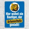 Bautiger genießt Artenschutz Metallschild in 15x20 cm in Produktbild-Vorschau 2