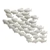 Wandobjekt Wandbild Wanddeko Fischschwarm grau Eisen L 97 Produktbild-Vorschau 1