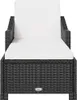vidaXL Lehátko s krémovo bielym vankúšom Poly Rattan Black Náhľad obrázku produktu 3