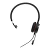 A black monaural headset with orange accents is shown against a white background. Produktbild-Vorschau