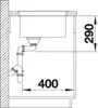 Lavello in acciaio inox Blanco ANDANO 450-U 440 x 490 mm Anteprima dell’immagine prodotto 5