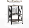COSTWAY Plattenspielerständer, Rollständer mit integrierter Produktbild-Vorschau 5