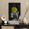 MuchoWow® Poster Blumen - Rose - Gelb - Schwarz - Weiß Produktbild-Vorschau 3