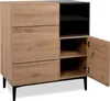 Kommode Ted 80cm 2 Türen - Eiche/schwarz Produktbild-Vorschau 13