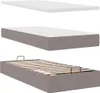 Ottoman-Bett mit Matratzen Taupe 160x200 cm Stoff Produktbild-Vorschau 11