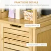 kleankin Mobile da bagno Mobile alto da bagno con 3 ripiani Anteprima dell’immagine prodotto 6