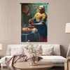 MuchoWow® Wandteppich Wandbehang Milchmädchen - Mandelblüte Produktbild-Vorschau 5
