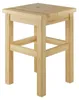 Holzhocker Sitzhocker ohne Lehne in Kiefer natur oder weiß Produktbild-Vorschau 2