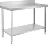 LZQ Pracovný stôl z nehrdzavejúcej ocele 120x60x85cm Stôl z Náhľad obrázku produktu 11