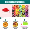 Image displays product advantages for a diamond painting kit, including features like HD canvas, more diamonds, better diamonds, and included tools. Produktbild-Vorschau