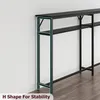 Schmaler Konsolentisch 180 cm mit 2 Ablagen – Sofatisch Produktbild-Vorschau 3