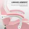 Close-up of a pink and white chair armrest. Podgląd zdjęcia produktu