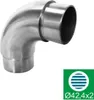 Rundbogen 90° Edelstahl 42.4x2mm V2A Han Produktbild-Vorschau 1