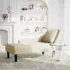 vidaXL Chaiselongue mit Kissen und Rechter Armlehne Creme Produktbild-Vorschau 1