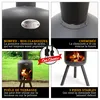 BonFeu BonBini Noir Cheminée Extérieur - Brasero pour Voir les images du produit 4
