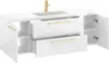 Rosen 140 cm Badezimmerschrank mit Waschbecken und Gold Produktbild-Vorschau 2