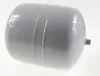 A gray expansion vessel with a threaded connection on the right side, set against a white background. Produktbild-Vorschau