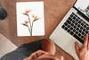 MuchoWow® Mauspad Mousepad Blumen - Orange - Natur - Produktbild-Vorschau 3